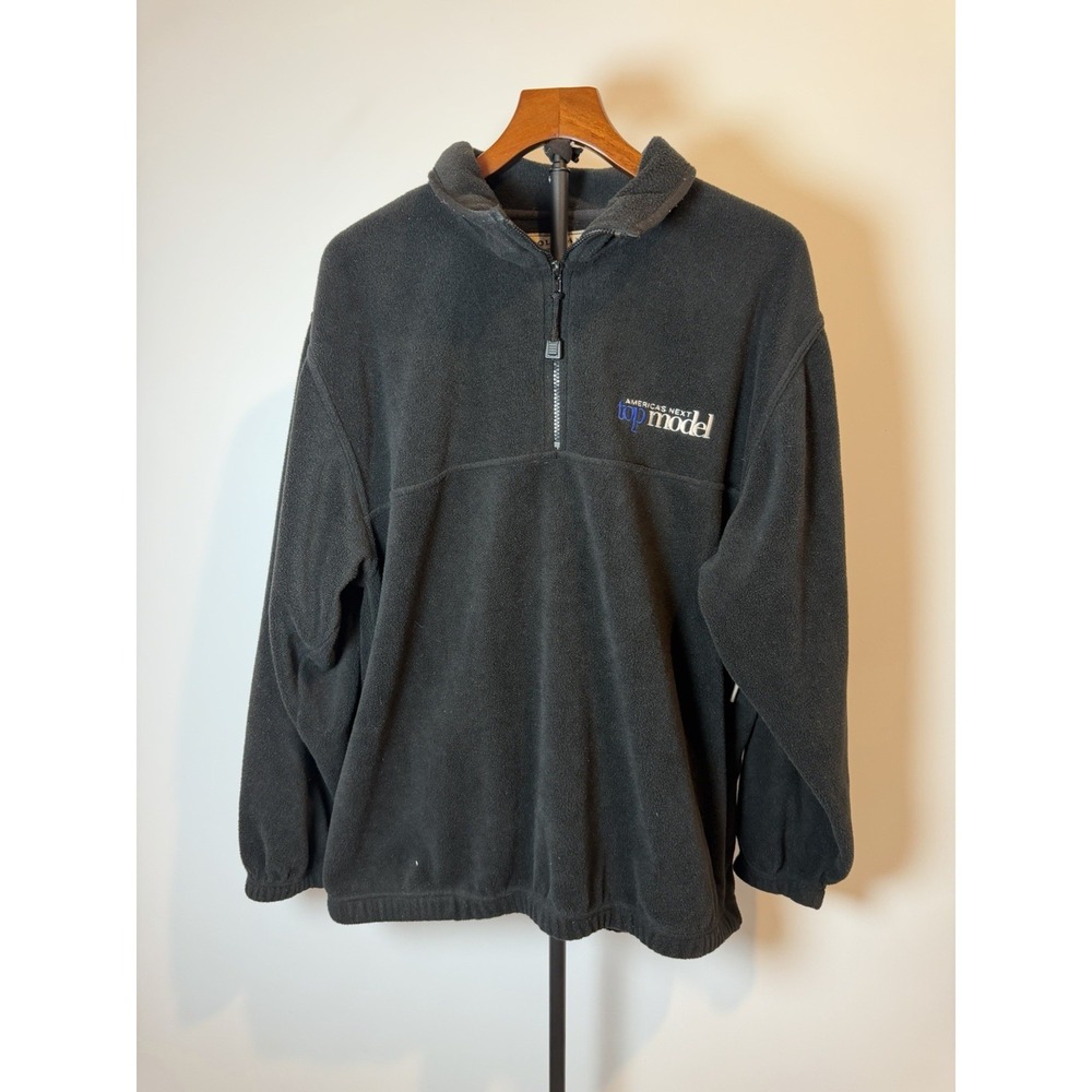 Americas Next Top Model Promo Quarter Zip Sweatshirt Mens Sz Large Black
